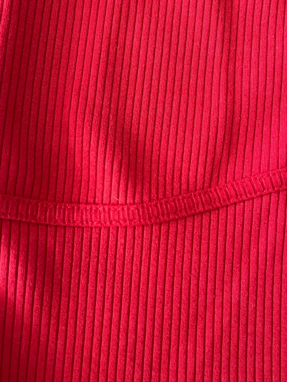 Reformation Bright Red Ribbed V-Neck Tank - Picture 3 of 5